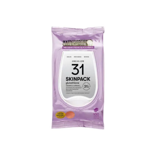 VT Cosmetics - Maschera primer per il trucco 31 Skinpack Glutathione - 100 unità