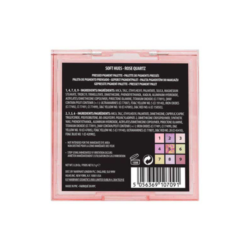 W7 - Palette di pigmenti pressati Soft Hues - Rose Quartz