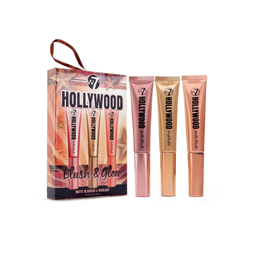 W7 - Set di fard e illuminante Hollywood Blush & Glow