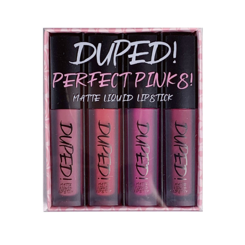 W7 - Set Rossetti opachi liquidi Duped! - Perfect Pinks!
