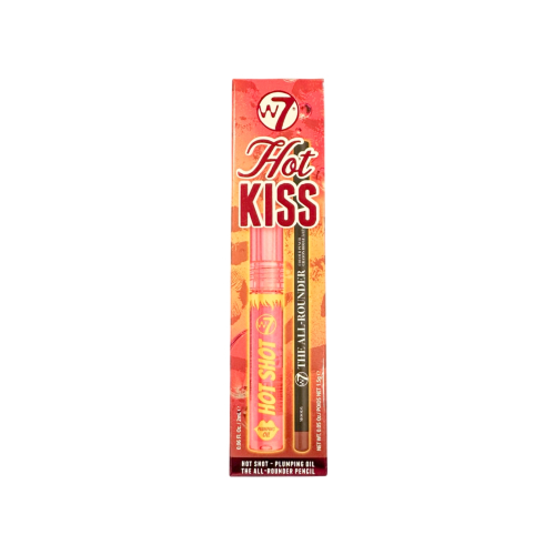 W7 - Set di rossetto e lucidalabbra Hot Kiss