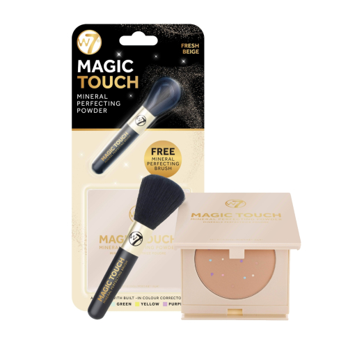 W7 - Set cipria traslucente + pennello Magic Touch