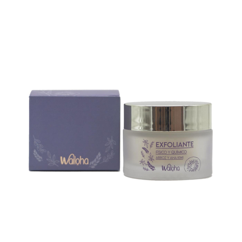 Wailoha - *Colección Calma* - Scrub viso fisico e chimico con riso e kiwi AHA