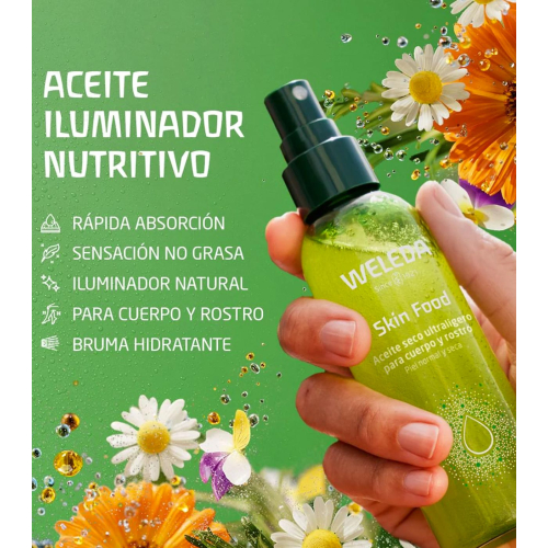 Weleda - Olio Secco Ultraleggero Viso e Corpo Skin Food - Pelle normale e secca
