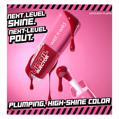 Wet n Wild - Olio per labbra Lip oil Injector - Hottest Flame