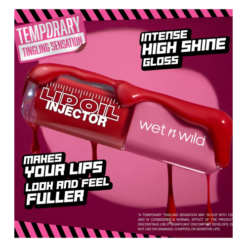 Wet n Wild - Olio per labbra Lip oil Injector - Hottest Flame