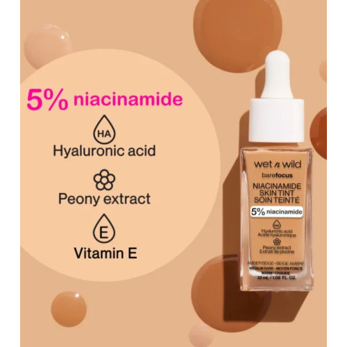 Wet N Wild - Fondotinta Bare Focus Niacinamide Skin Tint - Fair