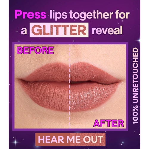 Wet n Wild - Rossetto liquido con glitter Mega Glitter - Hear Me Out