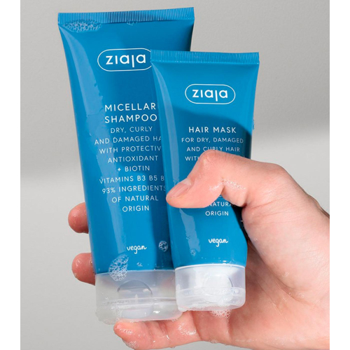 Ziaja - *Antiossidante* - Shampoo Micellare per capelli danneggiati, tinti o ricci