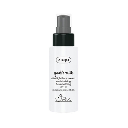 Ziaja - Crema Viso Idratante e Ammorbidente Ultralight SPF15 con Latte di Capra