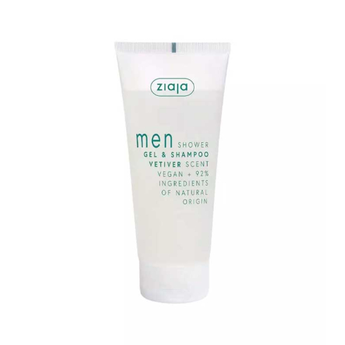 Ziaja - Gel doccia e shampoo 2 in 1 per uomo 200 ml - Vetiver