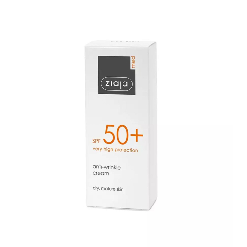 Ziaja Med - Crema solare antirughe SPF50+ - Pelle secca e matura