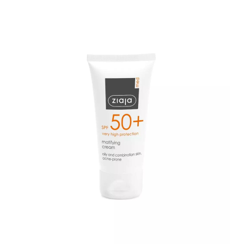 Ziaja Med - Crema solare opacizzante SPF50+ - Pelli grasse e miste