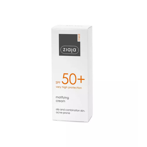 Ziaja Med - Crema solare opacizzante SPF50+ - Pelli grasse e miste